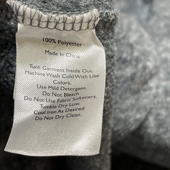 Eddie Bauer Fleece 1/4 Zip Women's Grey L Large Mock Neck Sweatshirt - Picture 5 of 5